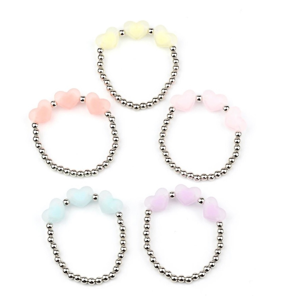 🆕 “HEART" 5 Starlet Shimmer Bracelets NWT